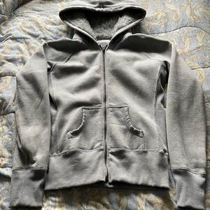 Heather Gray Fleece-Lined Hoodie Women’s L